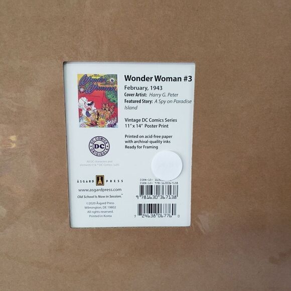 WONDER WOMAN #3 1943 VINTAGE DC COMICS SERIES 11"X14" POSTER PRINT - Picture 2 of 2